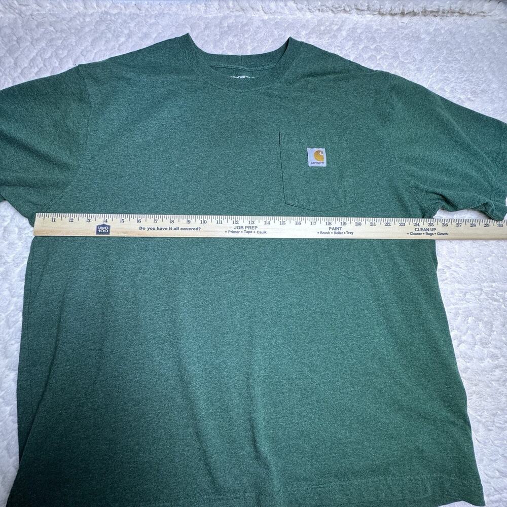 Carhartt Cotton Pocket Logo T-Shirt XL Loose Fit Green Short Sleeve - Picture 4 of 6